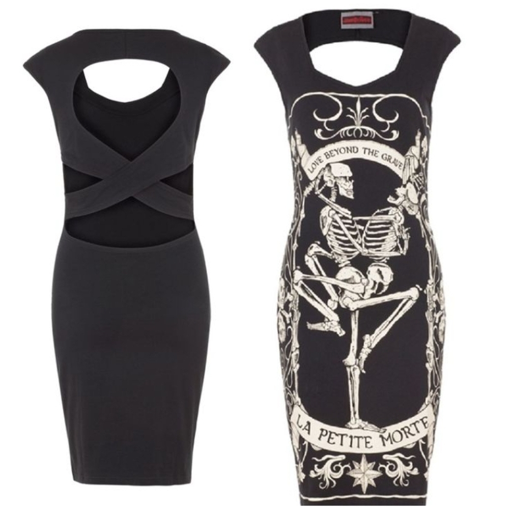 La Petite Morte Black Skeleton Mini Dress - Picture 6 of 6